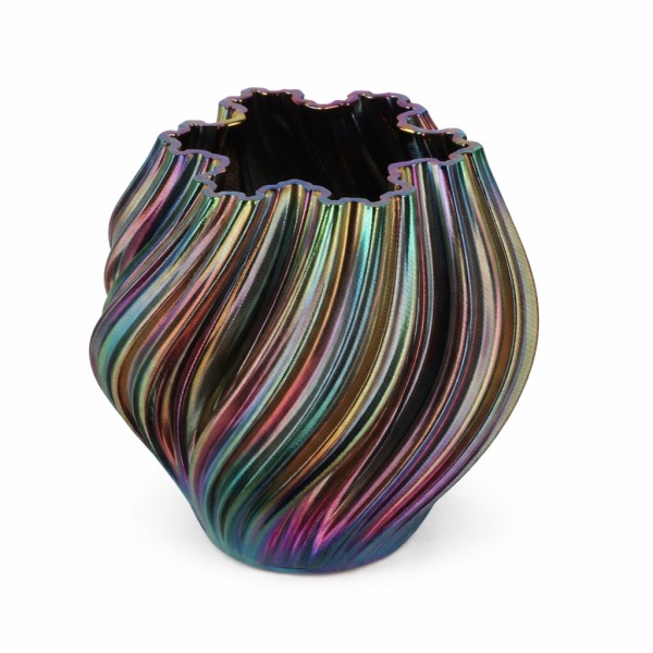 Keramik Vase Messina gedreht,3D print -verfahren,multicolor, 18x21h20 cm
