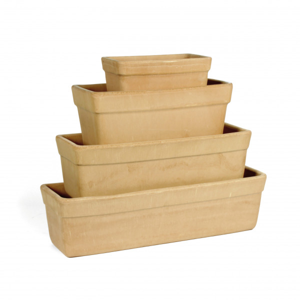 Terracotta Balkon-Kasten, Abm. 13,5 x D 26x15 cm