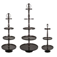 Etagere Aluguss, schwarz mit 3 Böden Etagere Aluguss, schwarz mit 3 Böden