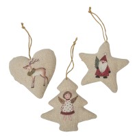 Stoffhänger, 10x10 cm, 3 Motive sort. Stoffhänger, 10x10 cm, 3 Motive sort.