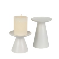 Keramik Kerzen-Leuchter Pisa weiß- matt, 11 Keramik Kerzen-Leuchter Pisa weiß- matt, 11