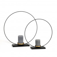 Kerzenhalter Circlo Metall, Loop schwarz Kerzenhalter Circlo Metall, Loop schwarz