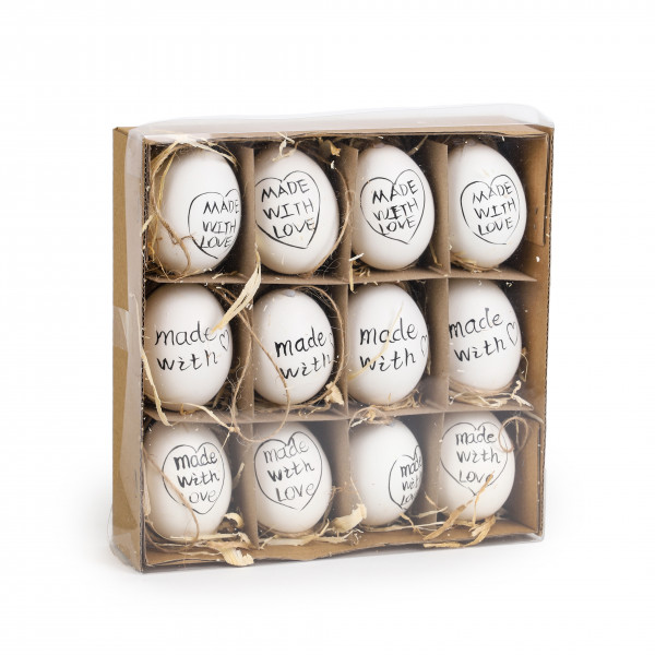 Hühnereier bemalt,Tray/12, made with love
