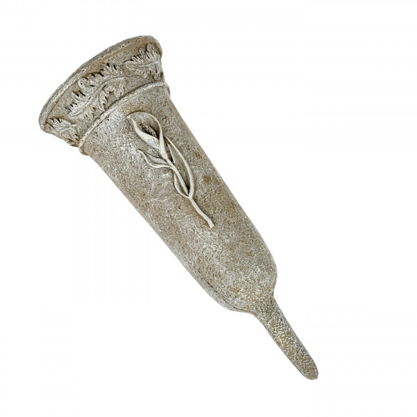 Poly - Grabvase mit Cala, grau antik 12,5xh33 cm