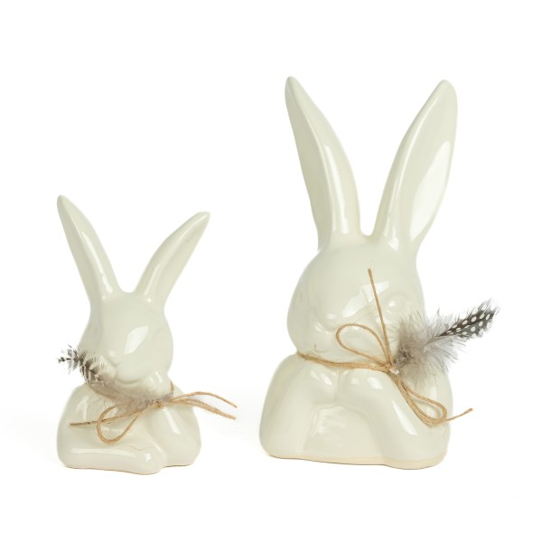 Keramik Hase-Büste Mr.Hardy weiß