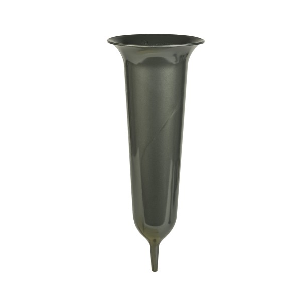 Grabvase Tulpe D 13,5 H 37 cm anthrazit silber