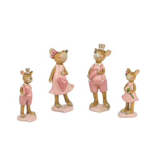 Poly Maus Benny&Jenny 2Mod sort, mit Herz