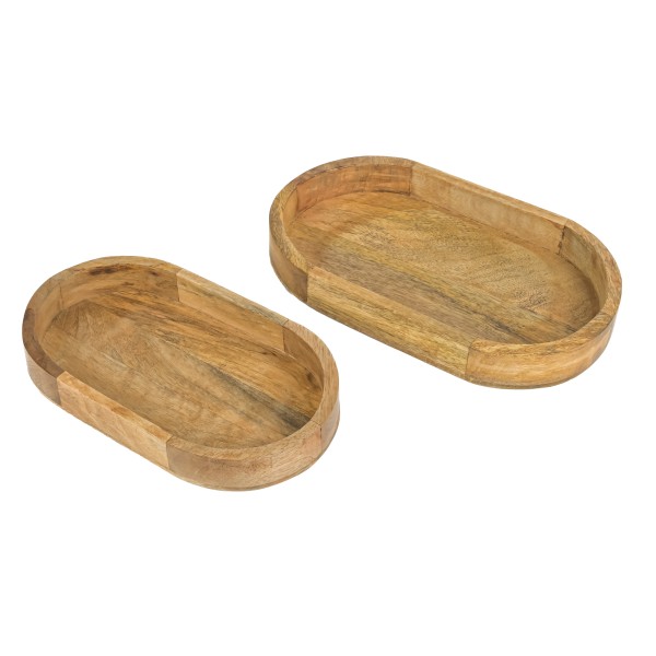 Ovales Tablett Curva Holz