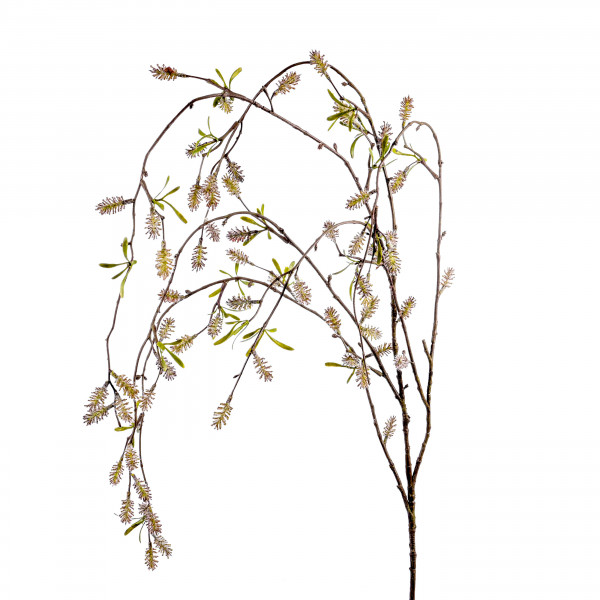 Weidenkätzchen-Hänger, 137 cm mit Fruchtstand + Laub, natur