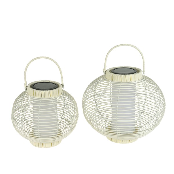 LED Kugel-Laterne Kunststoff mit Licht -Sensor