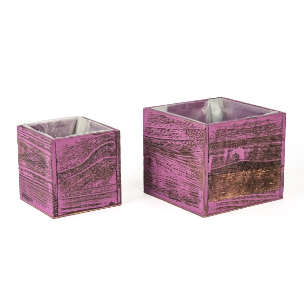Holz Pflanzkasten quadr.