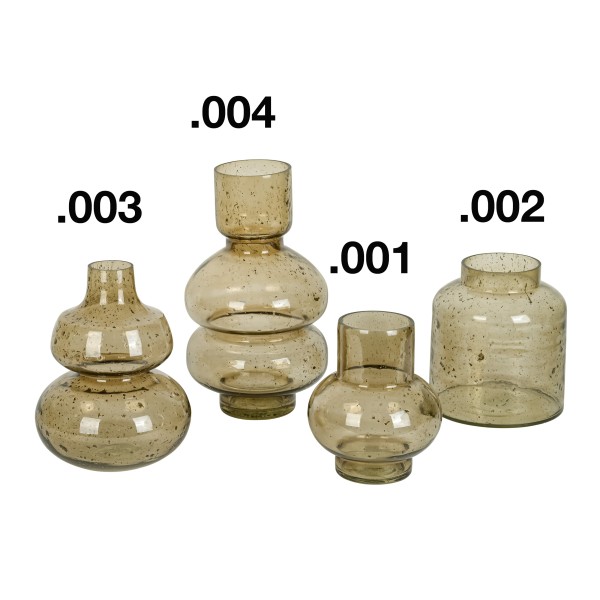 Glas Vase Vintage, rauchbraun