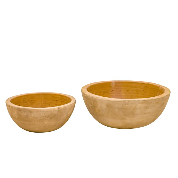 Terracotta Pflanzschale Set/2 28xh12, 37xh15cm, terrac-antik