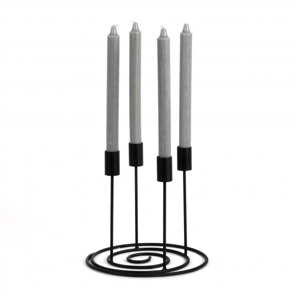 Kerzenhalter Rondo Metall schwarz, 20x20 cm
