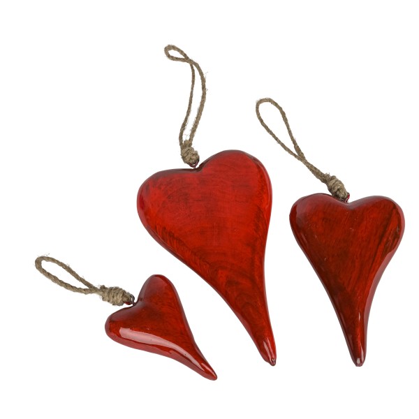 Holz-Herz,rot