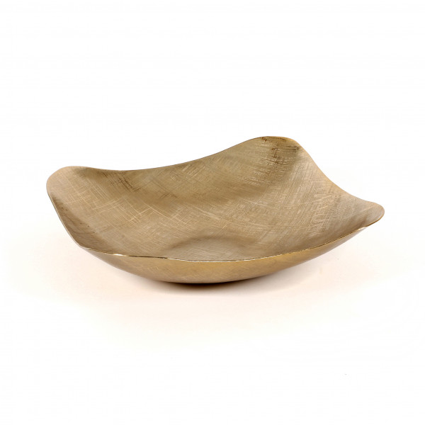 Schale Sanaá quadratisch,Aluminium, gold 32x32x8 cm