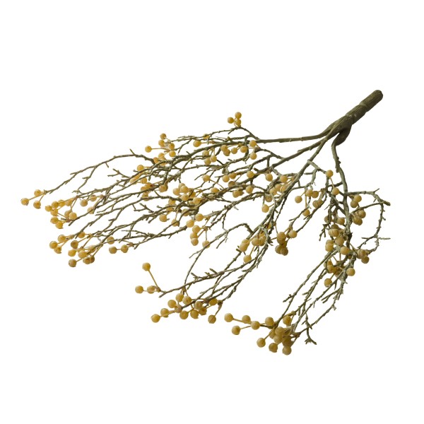 Beeren-Zweig Goch , beige, 48cm