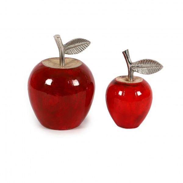 Apfel Glossy Holz, transparent rot, m.Alu-blatt
