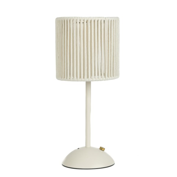 LED Tischlampe,13x29cm,weiß Baumwollfaden,USB wiederaufladbar