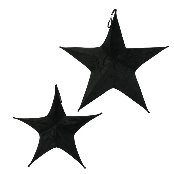 Deko/Hänge Stern aus Samt, schwarz