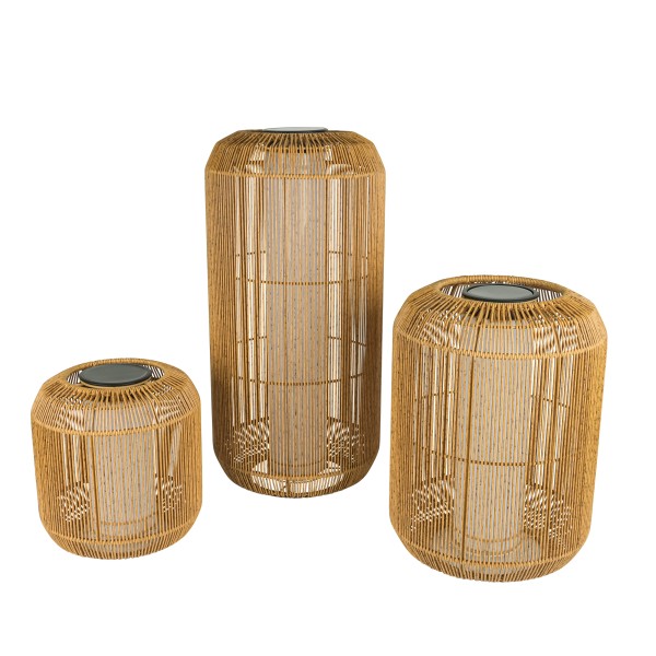 LED Kunststofflaterne Sylt mit Licht -Sensor