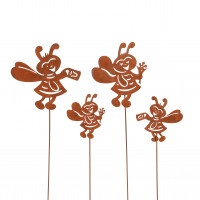 Rost - Stecker, Biene mit Blume, 2 Mod. sortiert Rost - Stecker, Biene mit Blume, 2 Mod. sortiert