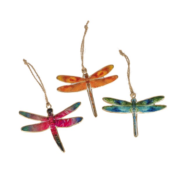 Metall-Libelle, 10x8cm,3Farben sort zhängen