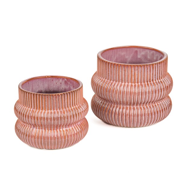 Keramik Orchideen-Topf, gewellt