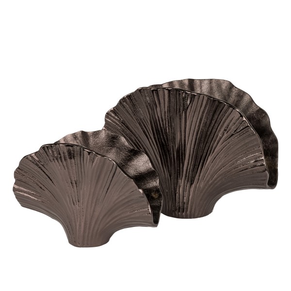 Aluguss Deko-Vase Gingko