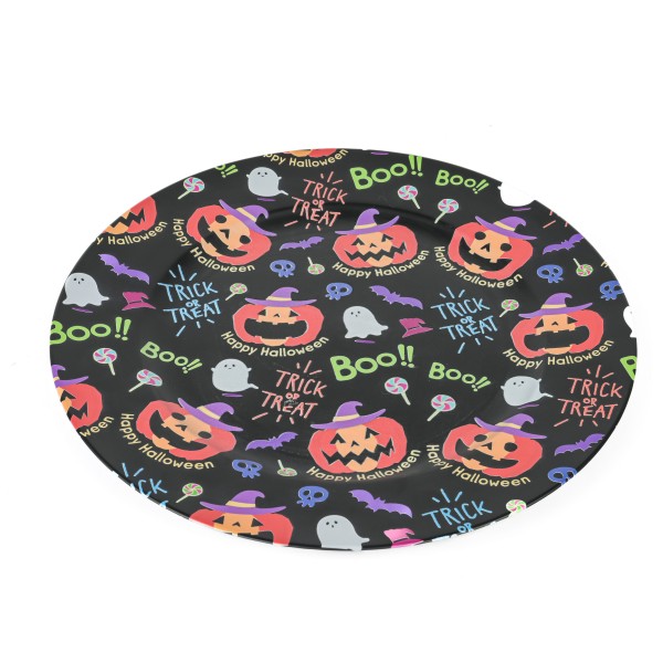 Kunststoff-Deko/Platz-Teller, 33xh2cm black halloween - Design