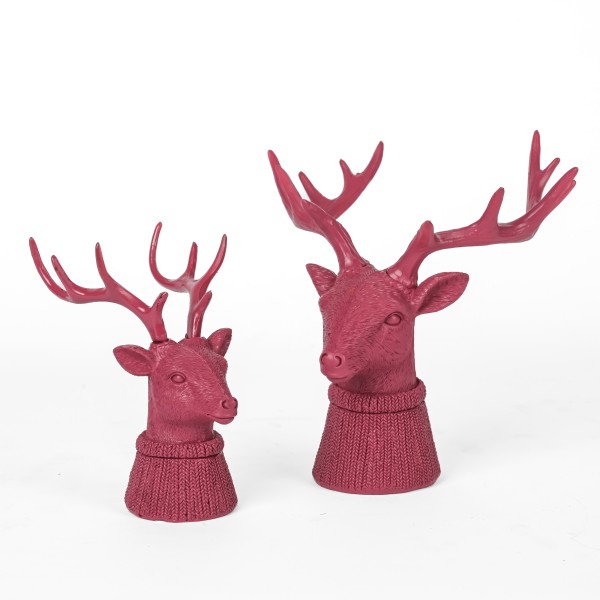 Poly Hirsch Büste Joel burgundy
