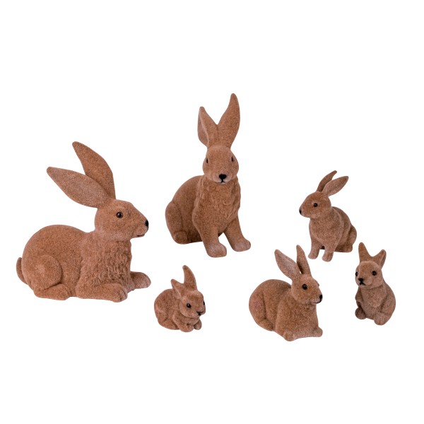 Hase, beflockt, 2 Modelle sort.