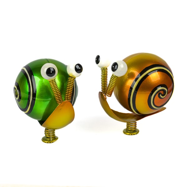 Metall Deko Schnecke Gerry mit Magnet 2 Farben sort, 7,5x6,5x8 cm