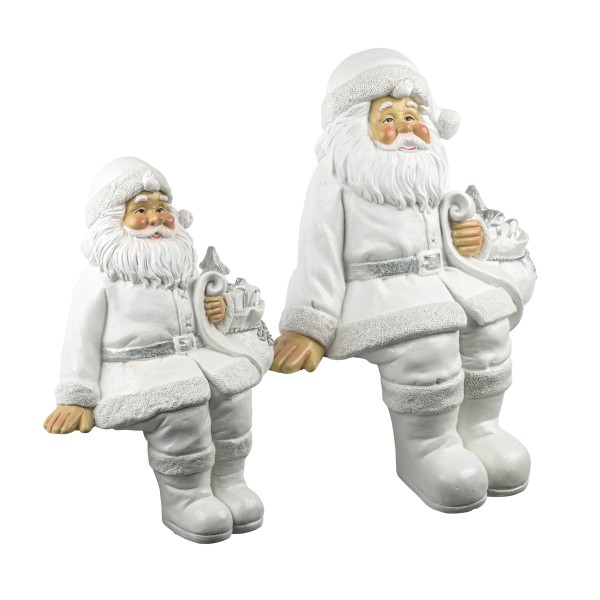 Poly Nikolaus als Kantenhocker, weiß