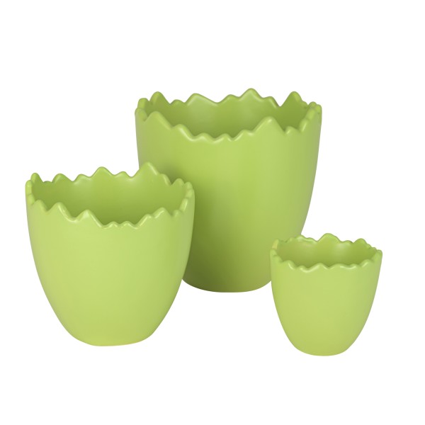 Keramik-Pflanz-Ei, 7xh.7 cm soft-grün glasiert